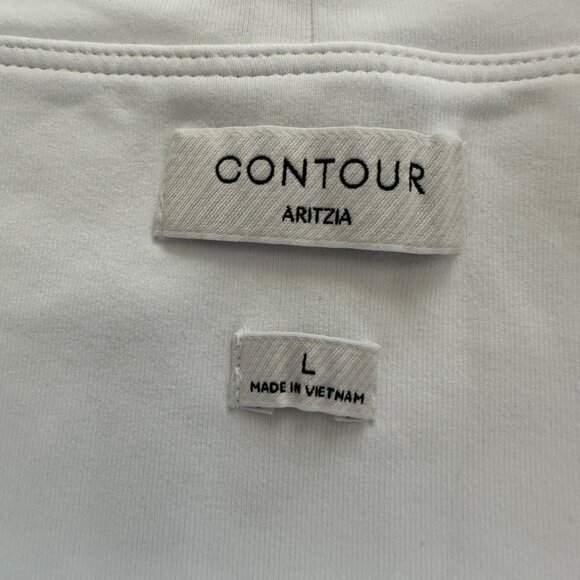 Aritzia Womens LG Contour Off-shoulder Longsleeve Bodysuit in White NEW - Picture 6 of 10